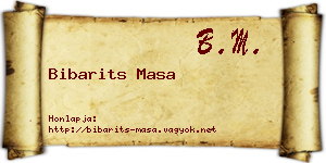Bibarits Masa névjegykártya